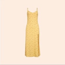 Reformation yellow floral Crimini sleeveless midi dress in Gwen size 4