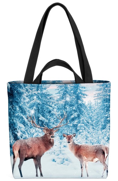 Hirsch Reh Schnee Winter Tasche Hirsch Reh Weihnachten Winter Tiere Wald Schnee-image