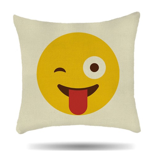 Personalised Linen Cushion Emoji Cushion Cover Gift for Girls and Boys Birthday - Picture 27 of 28