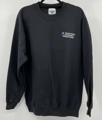 Sudadera Lee Heavyweight Cuello Redondo Vintage Años 90 Logo Grande Empresa - Imagen 1 de 4