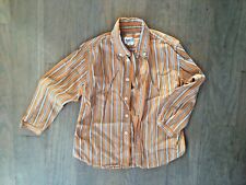 Bonpoint cotton unisex collared striped shirt/blouse/top, 4y. EUC 