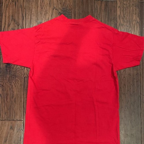 Vintage Chicago Bulls Nutmeg Mills Mens T Shirt Red White Crew Neck Cotton Tee L - Picture 5 of 7