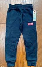 NWT Levi's Boys Black Knit Joggers Elastic Waist 5T Retail 42