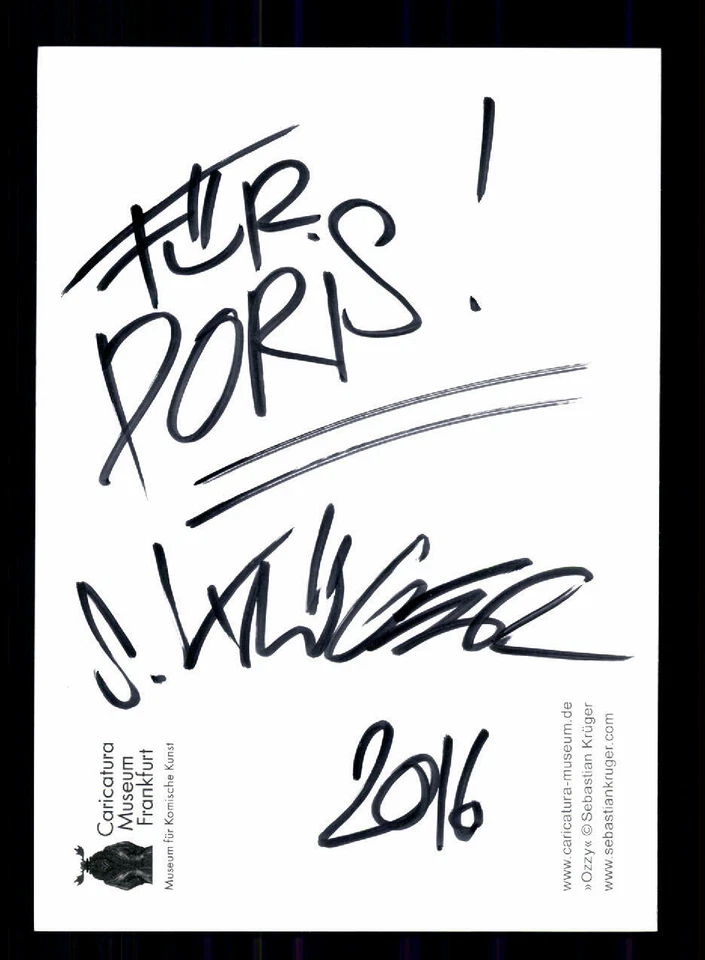 Sebastian Krüger Maler Kunstpostkarte Autogrammkarte Original Signiert #BC190400 - Bild 2 von 2