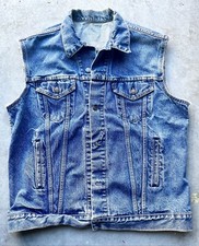 Levi  s Vintage 70  s Orange Tab Sleeveless Custom Denim Jacket Vest