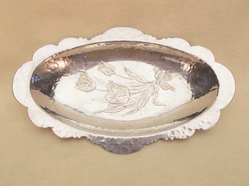 Aluminum Rodney Kent Oval Bread Tray No. 406 and a Triangular Mark - Picture 1 of 5