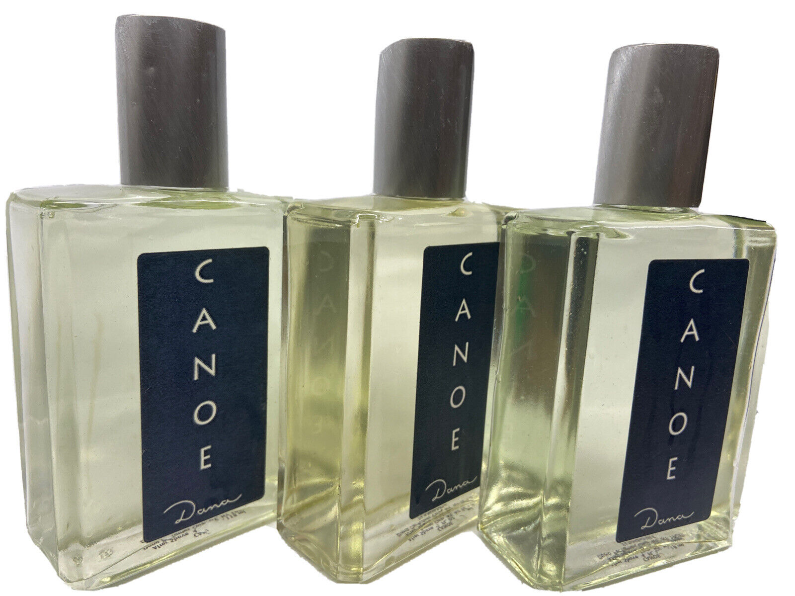 3 canoe aftershave for men 4oz ea by dana scuffed caps