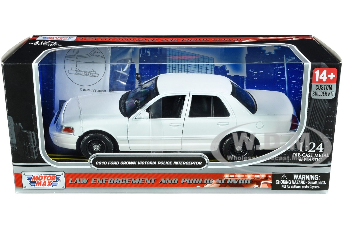 2010 FORD CROWN VICTORIA POLICE UNMARKED WHITE BUILDER'S KIT