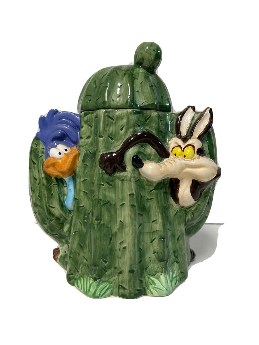 RJW 2001年 キュピー・ブート二エール5.5cm オリジナルボックス付き Rare Looney Tunes Roadrunner & Wile E Coyote Cookie Jar 1993