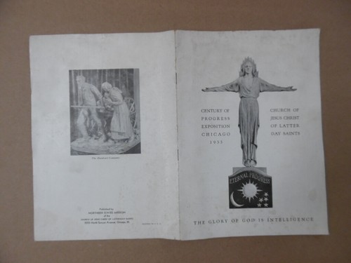 1933 Chicago World's Fair LDS Mormon Exhibit Brochure Avard John Fairbanks RARE - Imagen 8 de 8