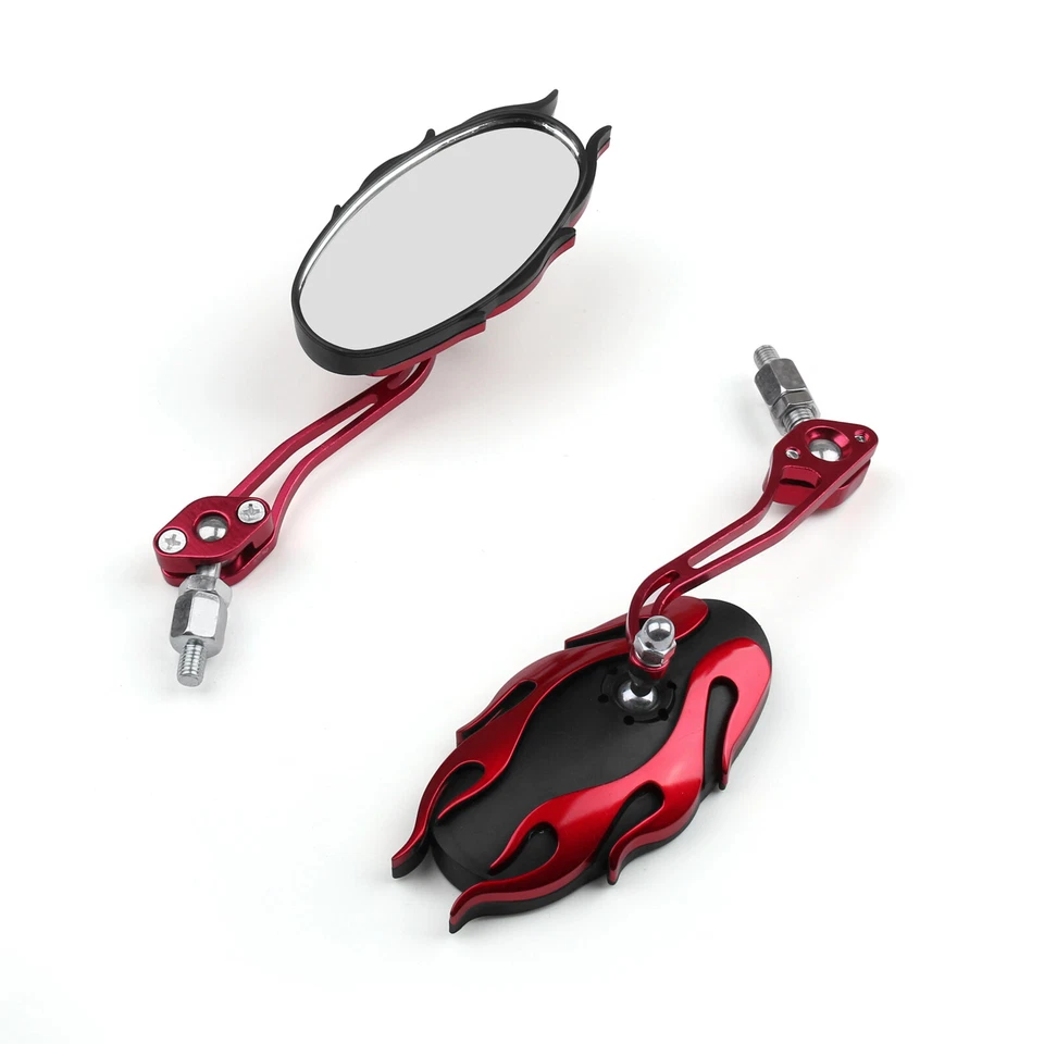 Universal Motorcycle Rearview Mirrors Rear View Mirror 8mm 10mm Red #8 Foto 2 de 4