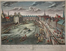 View Box Leaf From Paris - Prospectus Pontis St. Michaelis - Probst Around 1780
