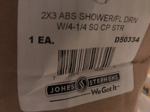 4" ABS Shower Drain/Floor Drain with Chrome Plated Strainer JSC Part #D50334 - Picture 2 of 4