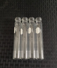(4) CORNING PYREX Glass 50mL Round Bottom Culture Tube 25 x 150mm No Cap 9826-25