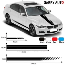 5Pcs Long Stripe Graphics Car Hood Racing Side Body Mirror Vinyl Decal Stickers 