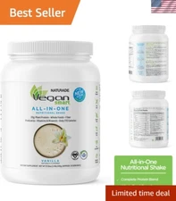 Vegan Vanilla Protein Shake - 20g Protein Blend & Digestive Enzymes for Wellness