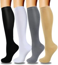 3 Pair Compression Socks 20-30mmHg Men Women Medical Grade Sox Plantar Fasciitis
