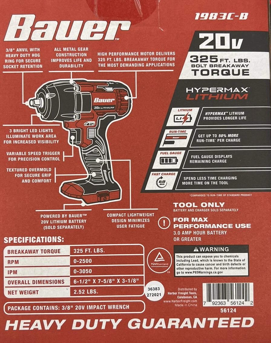 Bauer 20V Cordless Automatic Feed Drain Cleaner - Tool Only