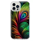 For Apple iPhone 11 Pro Max Shockproof Neon Rainbow Peacock Feather Case