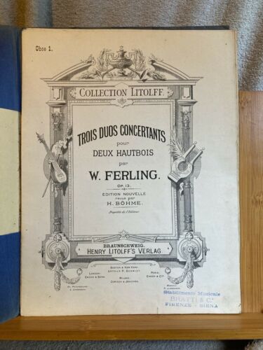W. Ferling Trois duos concertants pour deux hautbois op. 13 partition éd Litolff - Photo 1/4