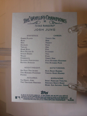 2023 Topps Allen & Ginter #90 - Josh Jung RC - Texas Rangers 23