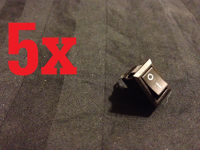 5x Snap-in On/Off Rocker Switch 2 3a Pin 12V 110V 5 250V  b22 