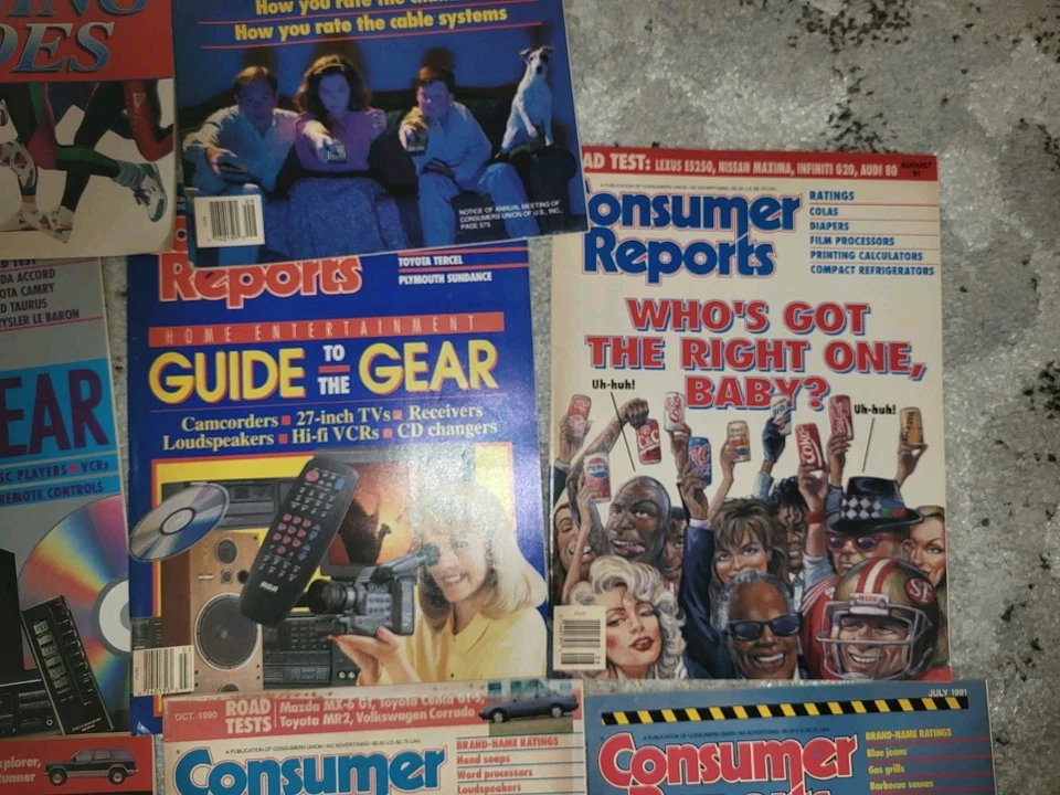 Consumer Reports Magazine Lot of 10 1990s Best Buy New Cars Products Vintage VG - Imagem 4 de 4