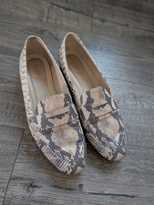 Cole Haan Snakeskin Print Embossed Leather Penny Slip-on Loafers Women size 7B