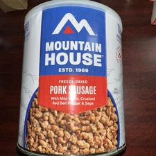 1 Can MOUNTAIN HOUSE Pork Sausage Freeze Dried Emergency Food EXP 10/2054