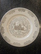 Vintage 1966 Collector Plate- Johnson Public Library- Marcus Jewelers
