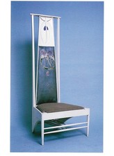 Postcard Charles Rennie Mackintosh Chair for WJ Bassett-Lowke 1916-20 Modernist