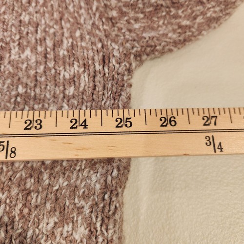 J. Jill Tan Speckled Mock Neck Cable Knit Oversized Sweater Size Large NEW - Picture 8 of 11