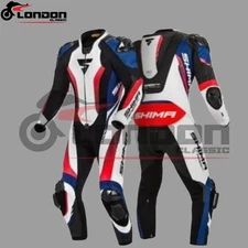 Men's Motorbike Racing Suit Orignal Cowhide Leather 1.3mm Custom Motorcycle Suit