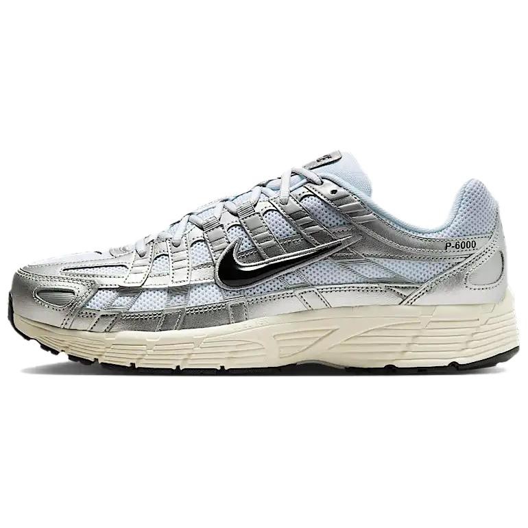 Nike P 6000 White Metallic Silver Flat Silver Black - CD6404-105 New Sizes