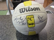 Signed AVP Pro Beach Volleyball - Wilson -Autographed by Over 20 Players