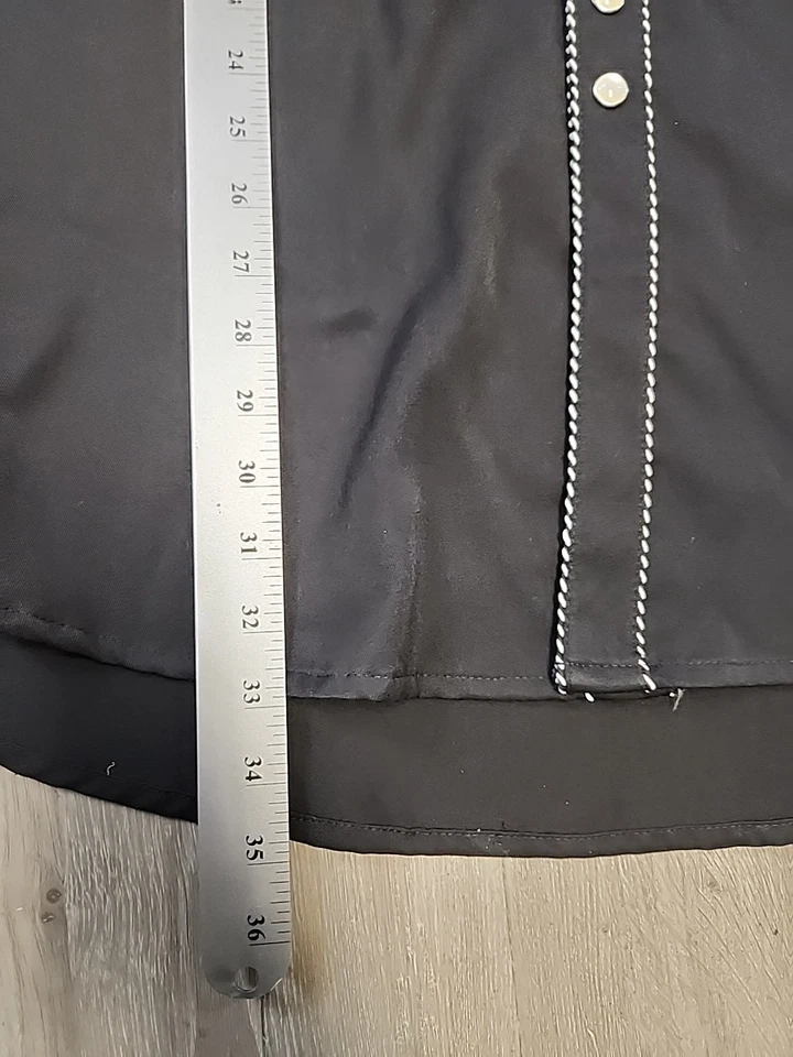 Рубашка мужская Scully Gunfighter серебристая с вышивкой длинным рукавом жемчужная на кнопках 2XL - Изображение 3 из 4