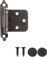 10 Pack Self-Closing Cabinet Door Hinges - Oil Rubbed Bronze Finish