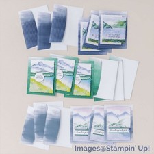 RARE NIB Stampin  Up ALPINE AIR Card Kit    Stamps  Ink Spot  Watercolor