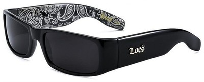 LOCS Sunglasses Hardcore Black 0103 Black / Bandana Black