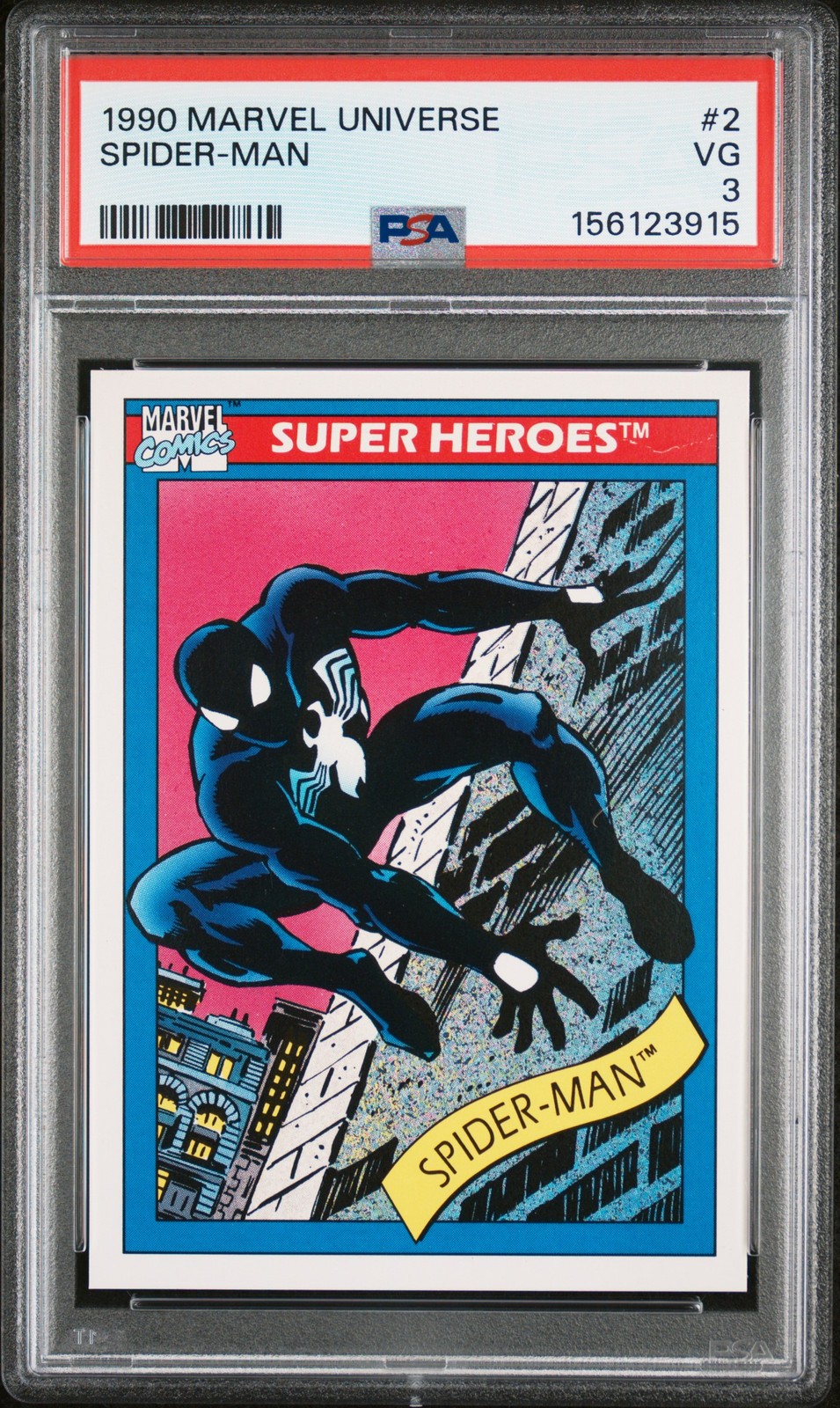 1990 MARVEL UNIVERSE #2 SPIDER-MAN PSA 3