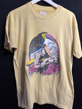 70s Vintage Tucan Bird Waves Surfing Surf Hawaii T Shirt XL Yellow