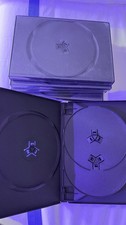 5 PCS Quality Black 14mm QUAD 4 Disc DVD Case