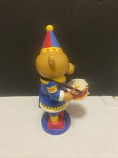wood Vintage Teddy Bear Drummer Nutcracker Applause