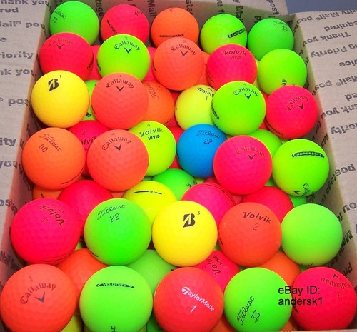 125 MINT & NEAR MINT MIXED TOP BRAND MATTE FINISH GOLF BALLS- TITLEIST, CALLAWAY