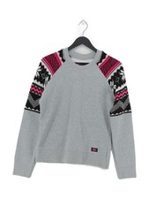 Superdry Women's Hoodie UK 10 Grey Polyester