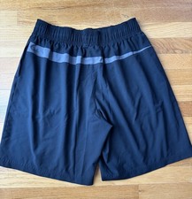 Cabela's Men's Black Casual Shorts Elastic Waist Drawstring Flat Front