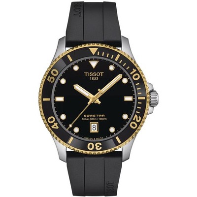 Unused TISSOT Seastar 1000 T120.410.27.051.00 Two Tone Men Watch in Box