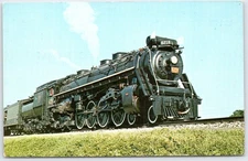 Canadian National 6218 Northern Type Locomotive Postcard 1965