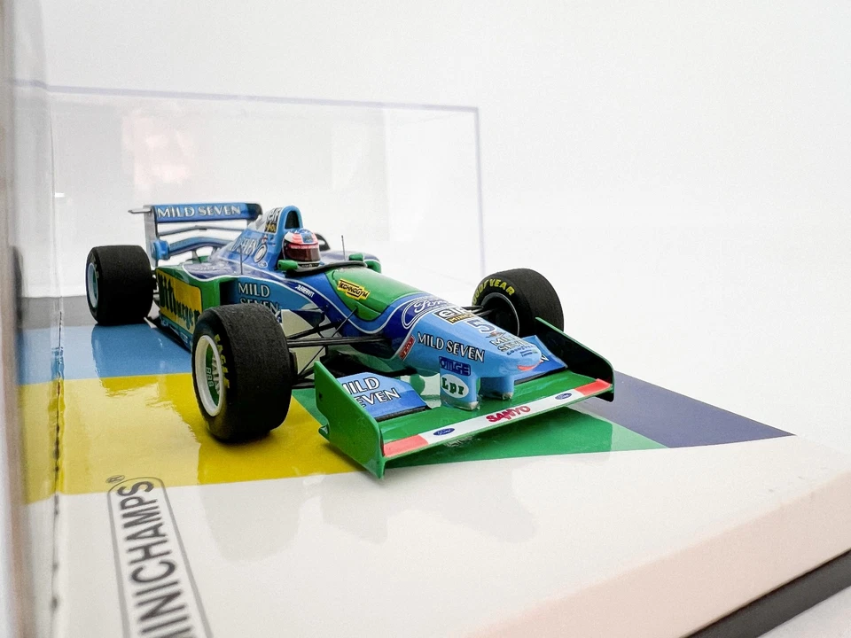 1994 Schumacher Benetton B194 1:43 Minichamps 447941605 CK MILD SEVEN (300 pcs) - Immagine 4 di 4