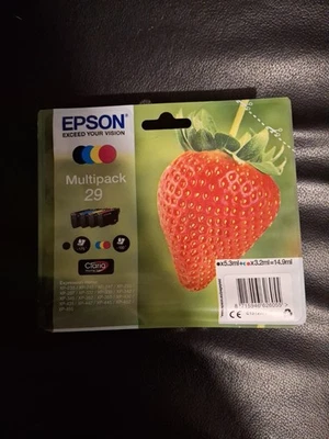 Epson 29 Multipack Fraise - Noir, Jaune, Cyan, Magenta - Neuf et emballé 2027#4 - Photo 1/2